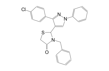 4-thiazolidinone, 2-[3-(4-chlorophenyl)-1-phenyl-1H-pyrazol-4-yl]-3-(phenylmethyl)-