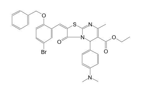 5H-thiazolo[3,2-a]pyrimidine-6-carboxylic acid, 2-[[5-bromo-2-(phenylmethoxy)phenyl]methylene]-5-[4-(dimethylamino)phenyl]-2,3-dihydro-7-