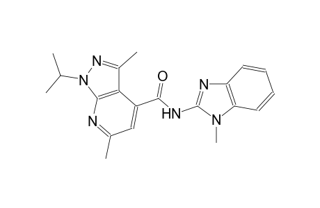 1-isopropyl-3,6-dimethyl-N-(1-methyl-1H-benzimidazol-2-yl)-1H-pyrazolo[3,4-b]pyridine-4-carboxamide