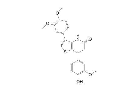 thieno[3,2-b]pyridin-5(4H)-one, 3-(3,4-dimethoxyphenyl)-6,7-dihydro-7-(4-hydroxy-3-methoxyphenyl)-
