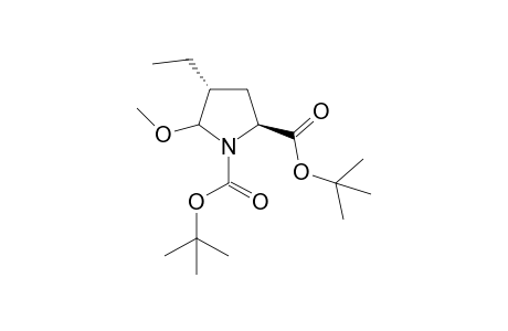 (2S,4R)-Di-tert-butyl-5-methoxy-4-ethylpyrrolidin-1,2-dicarboxylate