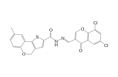 N'-[(E)-(6,8-dichloro-4-oxo-4H-chromen-3-yl)methylidene]-8-methyl-4H-thieno[3,2-c]chromene-2-carbohydrazide