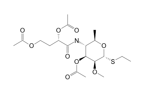 acetic acid [(2R,3S,4S,5R,6R)-5-[[(2S)-2,4-diacetoxybutanoyl]amino]-2-(ethylthio)-3-methoxy-6-methyl-tetrahydropyran-4-yl] ester