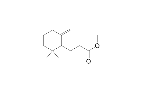 Cyclohexanepropanoic acid, 2,2-dimethyl-6-methylene-, methyl ester