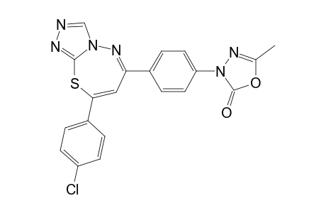 3-(4-(8-(4-chlorophenyl)-[1,2,4]triazolo[3,4-b][1,3,4]thiadiazepin-6-yl)phenyl)-5-methyl-1,3,4-oxadiazol-2(3H)-one