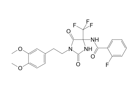 Benzamide, N-[1-[2-(3,4-dimethoxyphenyl)ethyl]-2,5-dioxo-4-(trifluoromethyl)-4-imidazolidinyl]-2-fluoro-