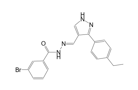 3-bromo-N'-{(E)-[3-(4-ethylphenyl)-1H-pyrazol-4-yl]methylidene}benzohydrazide