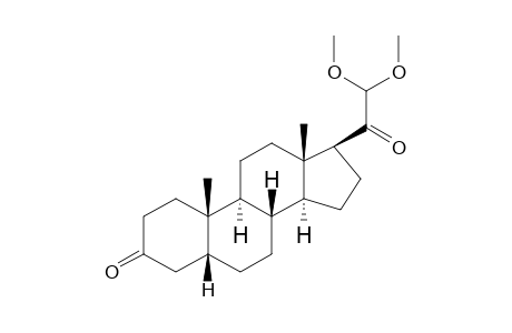 3,20-Dioxo-5β-pregnan-21-al, 21-(dimethyl acetal)