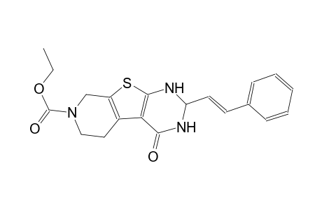 ethyl 4-oxo-2-[(E)-2-phenylethenyl]-1,3,4,5,6,8-hexahydropyrido[4',3':4,5]thieno[2,3-d]pyrimidine-7(2H)-carboxylate