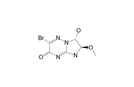 2-BROMO-6-METHOXY-7-HYDROXY-6,7-DIHYDRO-5H-IMIDAZO-[1,2-B]-[1,2,4]-TRIAZIN-3-ONE