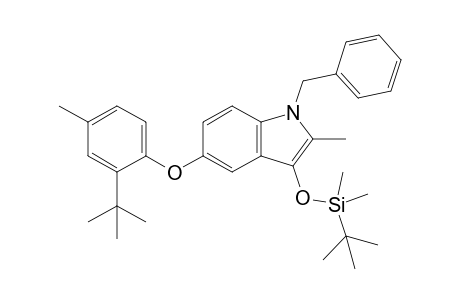 1-Benzyl-3-(tert-butyldimethylsiloxy)-2-methyl-5-(2-tert-butyl-4-methylphenoxy)-1H-indole