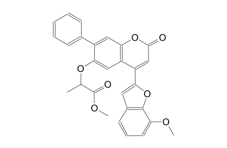 propanoic acid, 2-[[4-(7-methoxy-2-benzofuranyl)-2-oxo-7-phenyl-2H-1-benzopyran-6-yl]oxy]-, methyl ester