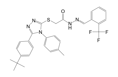 2-{[5-(4-tert-butylphenyl)-4-(4-methylphenyl)-4H-1,2,4-triazol-3-yl]sulfanyl}-N'-{(E)-[2-(trifluoromethyl)phenyl]methylidene}acetohydrazide