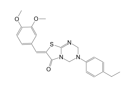 (7Z)-7-(3,4-dimethoxybenzylidene)-3-(4-ethylphenyl)-3,4-dihydro-2H-[1,3]thiazolo[3,2-a][1,3,5]triazin-6(7H)-one