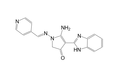 3H-pyrrol-3-one, 5-amino-4-(1H-benzimidazol-2-yl)-1,2-dihydro-1-[[(E)-4-pyridinylmethylidene]amino]-