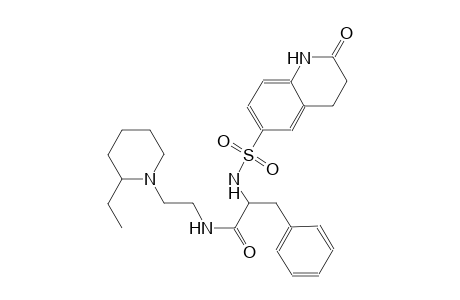 benzenepropanamide, N-[2-(2-ethyl-1-piperidinyl)ethyl]-alpha-[[(1,2,3,4-tetrahydro-2-oxo-6-quinolinyl)sulfonyl]amino]-