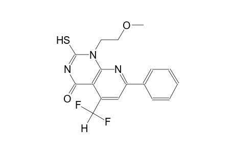 pyrido[2,3-d]pyrimidin-4(1H)-one, 5-(difluoromethyl)-2-mercapto-1-(2-methoxyethyl)-7-phenyl-