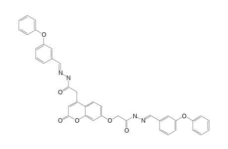 [7-(3-PHENOXYBENZYLIDENE-HYDRAZINOCARBONYLMETHOXY)-2-OXO-2H-CHROMEN-4-YL]-ACETIC-ACID-(3-PHENOXYBENZYLIDENE)-HYDRAZIDE