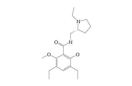 3,5-diethyl-N-[[(2R)-1-ethylpyrrolidin-2-yl]methyl]-2-hydroxy-6-methoxybenzamide