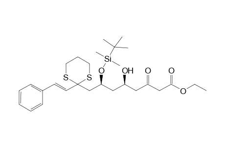 (5R,7S)-7-[tert-butyl(dimethyl)silyl]oxy-5-hydroxy-3-keto-8-[2-[(E)-styryl]-1,3-dithian-2-yl]caprylic acid ethyl ester