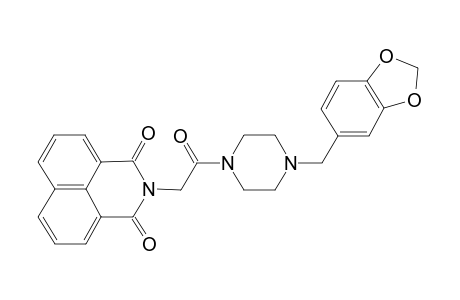 2-[2-(4-benzo[1,3]dioxol-5-ylmethyl-piperazin-1-yl)-2-oxo-ethyl]-benzo[de]isoquinoline-1,3-dione