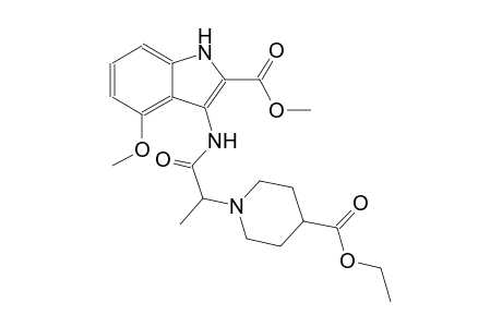 methyl 3-({2-[4-(ethoxycarbonyl)-1-piperidinyl]propanoyl}amino)-4-methoxy-1H-indole-2-carboxylate