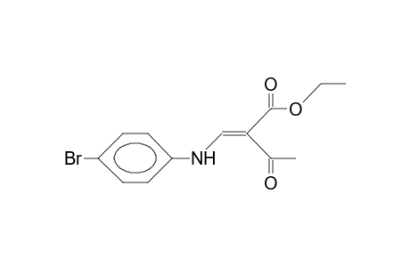 2-Acetyl-trans-3-(4-bromo-anilino)-propenoic acid, ethyl ester
