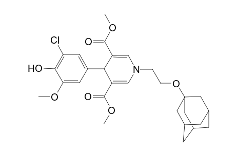1-[2-(1-adamantyloxy)ethyl]-4-(3-chloro-4-hydroxy-5-methoxy-phenyl)-4H-pyridine-3,5-dicarboxylic acid dimethyl ester