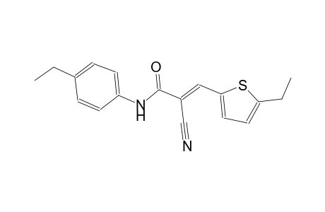 (2E)-2-cyano-N-(4-ethylphenyl)-3-(5-ethyl-2-thienyl)-2-propenamide