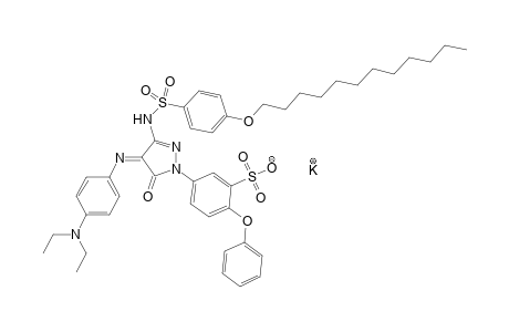 5-{4-{[p-(DIETHYLAMINO)PHENYL]IMINO}-3-[p-(DODECYLOXY)BENZENESULFONAMIDO]-5-OXO-2-PYRAZOLIN-1-YL}-2-(PHENOXY)BENZENESULFONIC ACID, POTASSIUM SALT