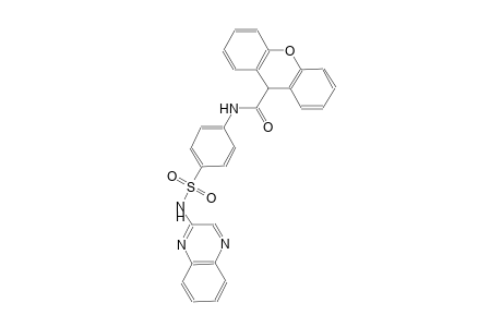 N-{4-[(2-quinoxalinylamino)sulfonyl]phenyl}-9H-xanthene-9-carboxamide