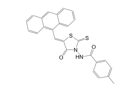 N-[(5Z)-5-(9-anthrylmethylene)-4-oxo-2-thioxo-1,3-thiazolidin-3-yl]-4-methylbenzamide