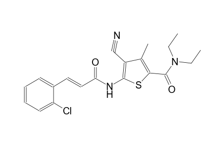 5-{[(2E)-3-(2-chlorophenyl)-2-propenoyl]amino}-4-cyano-N,N-diethyl-3-methyl-2-thiophenecarboxamide