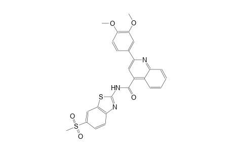 4-quinolinecarboxamide, 2-(3,4-dimethoxyphenyl)-N-[6-(methylsulfonyl)-2-benzothiazolyl]-