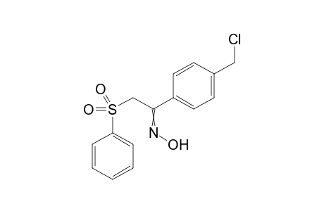 1-[4-(Chloromethyl)phenyl]-2-(phenylsulfonyl)ethan-1-one oxime