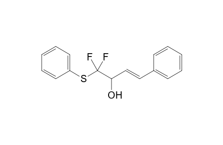 (E)-1,1-bis(fluoranyl)-4-phenyl-1-phenylsulfanyl-but-3-en-2-ol