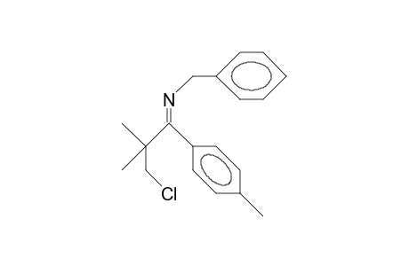 N-(3-Chloro-2,2-dimethyl-1-<4-tolyl>-1-propylidene)-benzylamine