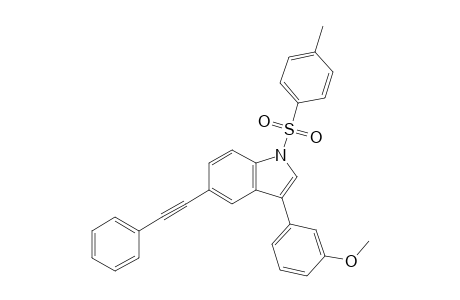 3-(3-Methoxyphenyl)-1-(4-methylphenyl)sulfonyl-5-(2-phenylethynyl)indole