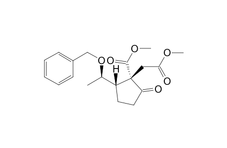 2-Methoxycarbonyl-2-methoxycarbonylmethyl-3-(1-benzyloxyethyl)cyclopentanone