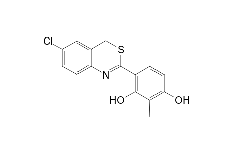 6-Chloro-2-(2,4-dihydroxy-3-methylphenyl)-4H-3,1-benzothiazine