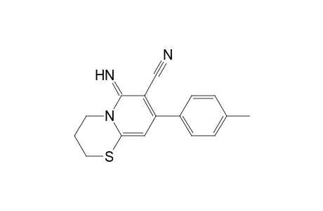 6-azanylidene-8-(4-methylphenyl)-3,4-dihydro-2H-pyrido[2,1-b][1,3]thiazine-7-carbonitrile