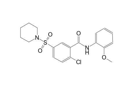 benzamide, 2-chloro-N-(2-methoxyphenyl)-5-(1-piperidinylsulfonyl)-