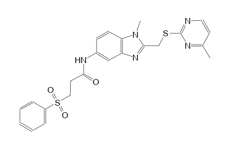 propanamide, N-[1-methyl-2-[[(4-methyl-2-pyrimidinyl)thio]methyl]-1H-benzimidazol-5-yl]-3-(phenylsulfonyl)-