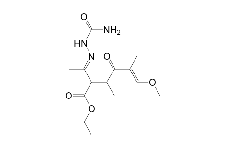 Ethyl (E)-2-{1-[2-(aminocarbonyl)hydrazono]ethyl}-6-methoxy-3,5-dimethyl-4-oxo-5-hexenoate