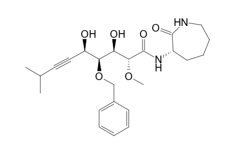 (2R,3R,4S,5R)-2-methoxy-8-methyl-3,5-bis(oxidanyl)-N-[(3S)-2-oxidanylideneazepan-3-yl]-4-phenylmethoxy-non-6-ynamide