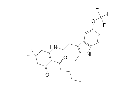 5,5-Dimethyl-3-[2-[2-methyl-5-(trifluoromethoxy)-1H-indol-3-yl]ethylamino]-2-(1-oxopentyl)-1-cyclohex-2-enone