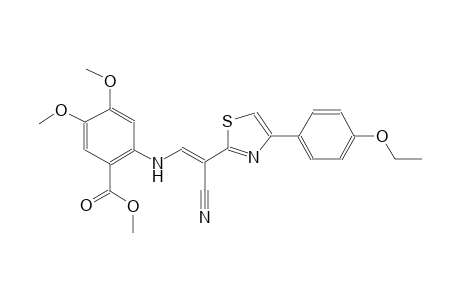 methyl 2-({(E)-2-cyano-2-[4-(4-ethoxyphenyl)-1,3-thiazol-2-yl]ethenyl}amino)-4,5-dimethoxybenzoate