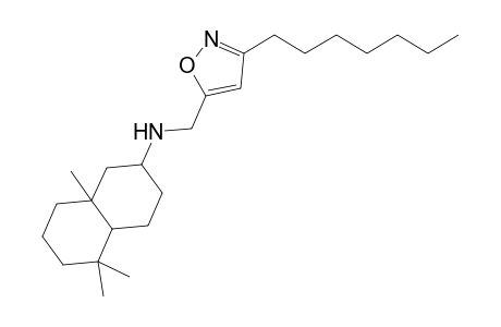 5-Isoxazolemethanamine, N-(decahydro-5,5,8a-trimethyl-2-naphthalenyl)-3-heptyl-