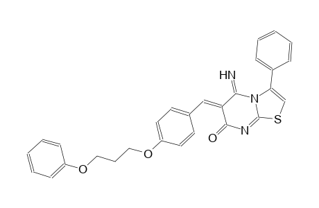 7H-thiazolo[3,2-a]pyrimidin-7-one, 5,6-dihydro-5-imino-6-[[4-(3-phenoxypropoxy)phenyl]methylene]-3-phenyl-, (6Z)-