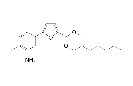 2-Methyl-5-[5-(5-pentyl-1,3-dioxan-2-yl)-2-furyl]aniline